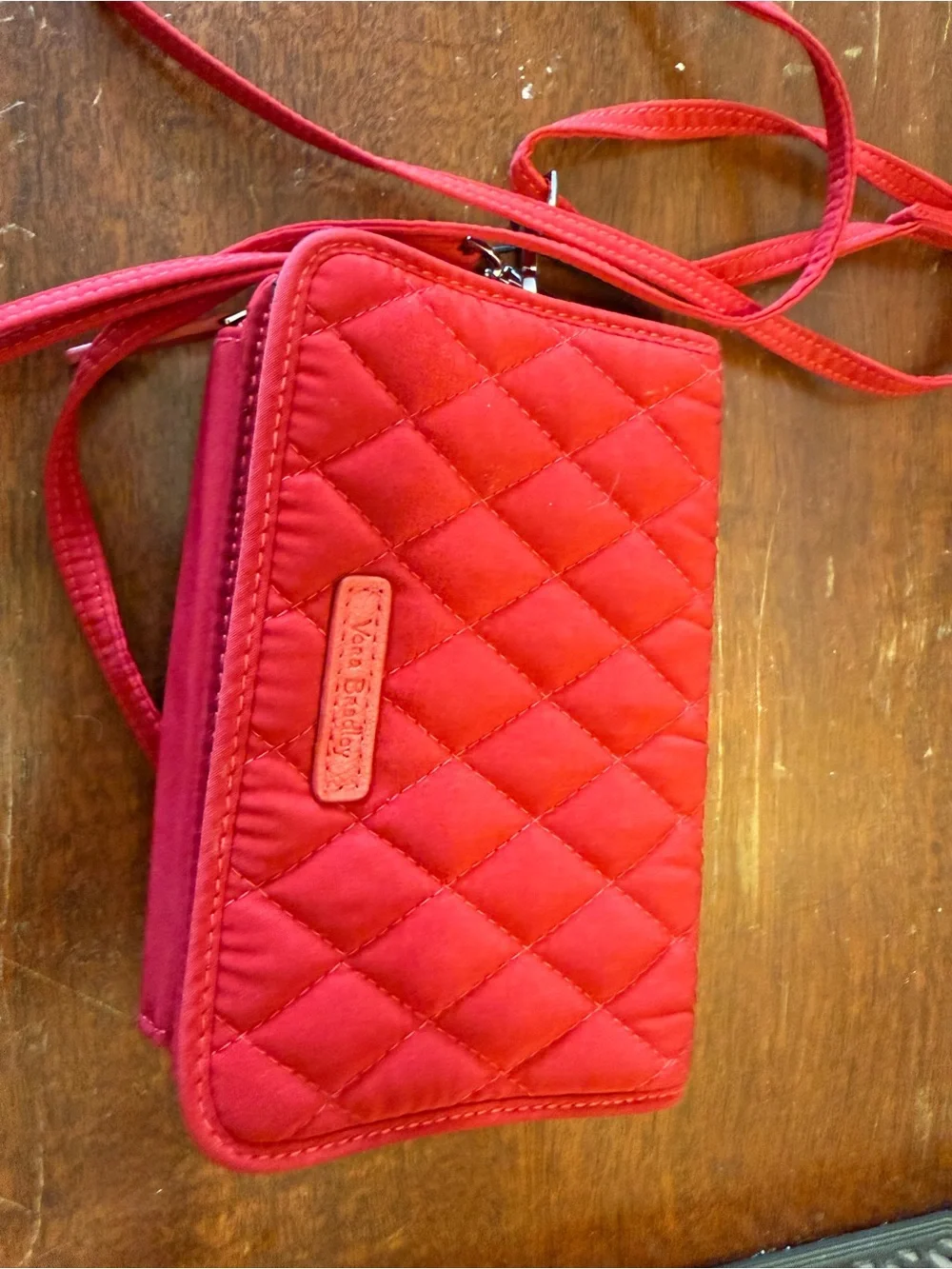 Vera Bradley Quilted Crossbody Wallet - Red